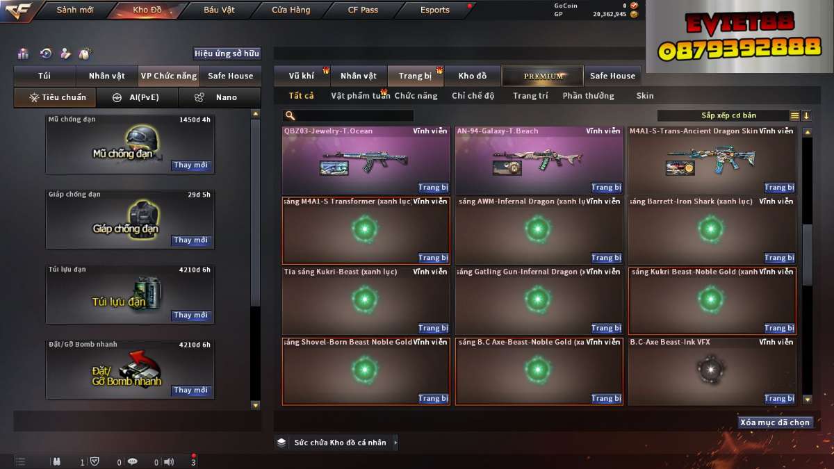 shop acc cf uy tin gia re